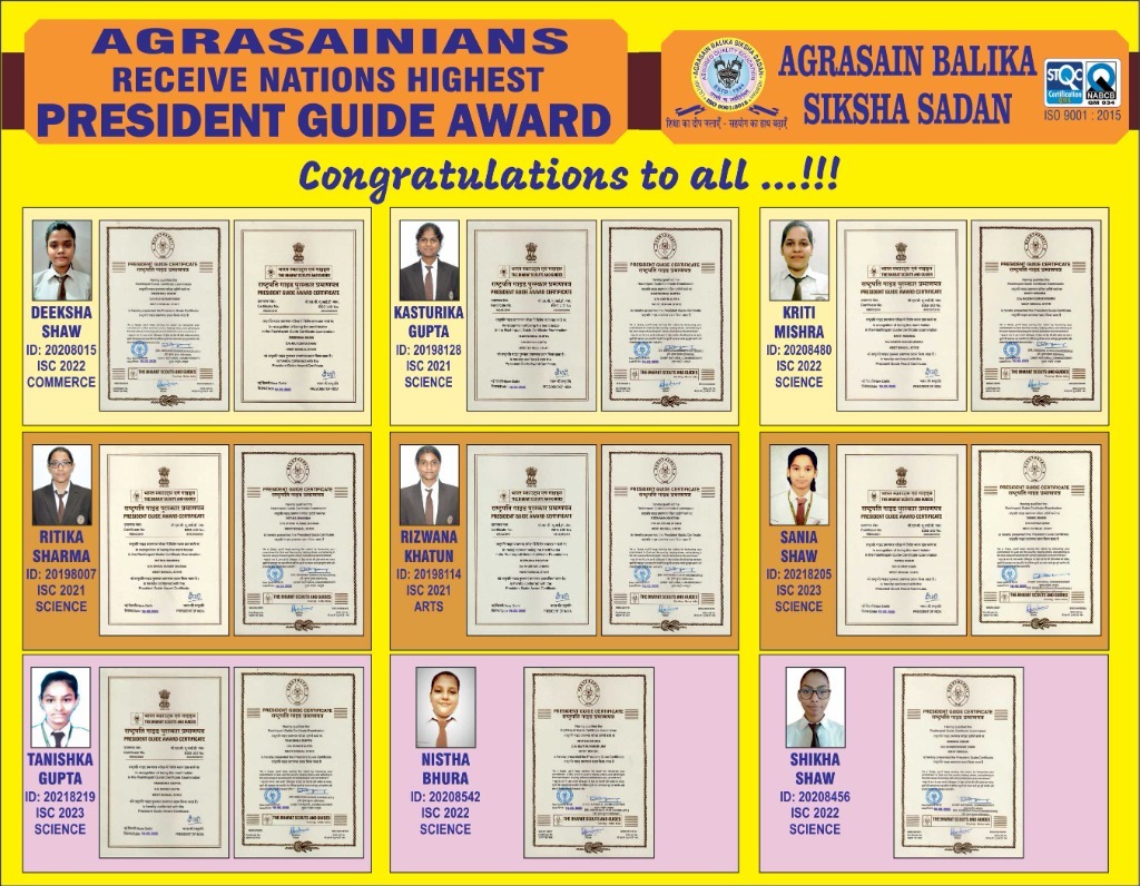 President Guide Award - Nation's Highest Honour to Agrasainians